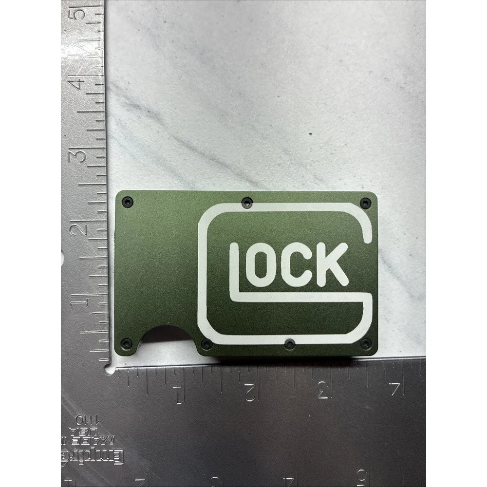 Metal Slim Glock Logo RFID Blocking Wallet